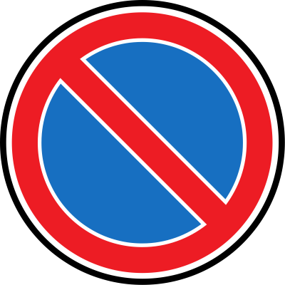 Дорожный знак 3.28 Стоянка запрещена