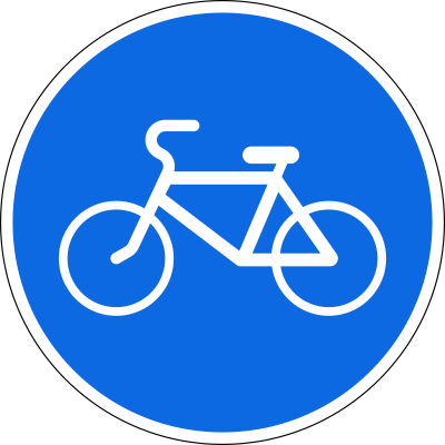 Дорожный знак 4.5.1 Велосипедная дорожка